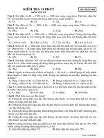 Đề kiểm tra 15 phút môn vật lý lớp 9 mã 1 | Vật lý, Lớp 9 - Ôn Luyện
