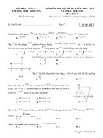 Đề kiểm tra học kỳ 2 môn toán lớp 12 năm 2018 trường THPT sông mã mã 102 | Toán học, Lớp 12 - Ôn Luyện