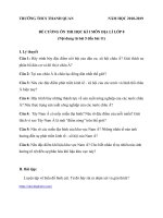 Đề cương ôn tập địa lí 8 học kì 1 năm học 2018 – 2019 trường THCS Thanh Quan