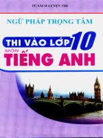 Ngữ pháp trọng tâm tiếng Anh ôn tâp tuyển sinh 10