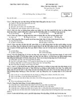 Đề thi học kì 1 môn GDCD lớp 12 THPT Yên Hòa - Mã đề 210 | Lớp 12, Giáo dục công dân - Ôn Luyện