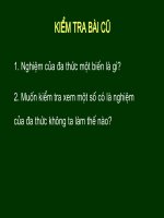 Đại số 7 - Nghiệm của đa thức một biến (Tiếp)