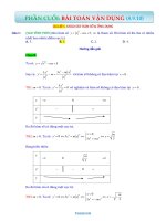 Bài toán vận dụng cao chủ đề khảo sát hàm số file word