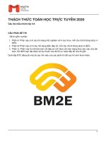 THÁCH THỨC TOÁN HỌC TRỰC TUYẾN 2020 – Đề thi mẫu nhóm 5-6