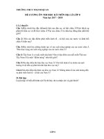 Đề cương ôn tập địa lí 8 học kì 1 năm học 2017 – 2018 trường THCS Thanh Quan