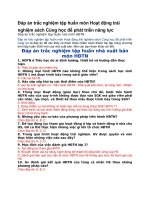 Đáp án trắc nghiệm tập huấn môn Hoạt động trải nghiệm sáchCùng học để phát triển năng lực