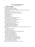 Đề cương ôn tập công nghệ 6 học kì 1 năm học 2018 – 2019 trường THCS Thanh Quan