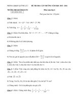 Đề thi HSG toán lớp 6 năm học 2015 – 2016 trường THCS Quỳnh Giang có đáp án