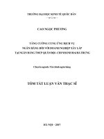 Tăng cường cung ứng dịch vụ ngân hàng đối với doanh nghiệp xây lắp tại Ngân hàng TMCP Quân Đội - Chi nhánh Hai Bà Trưng