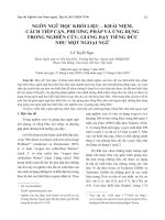 Ngôn ngữ học khối liệu – Khái niệm, cách tiếp cận, phương pháp và ứng dụng trong nghiên cứu, giảng dạy tiếng Đức như một ngoại ngữ