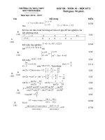 Đáp án bài kiểm tra học kỳ 2 môn toán lớp 10 trường THPT Ngô thị nhậm năm học 2016- 2017 | Toán học, Lớp 10 - Ôn Luyện