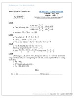 Đề thi HSG toán lớp 7 năm học 2014 – 2015 huyện Chương Mỹ có đáp án