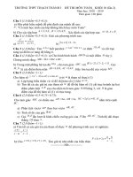 Đề thi môn Toán 10 lần 2 năm 2018 – 2019 trường Thạch Thành 1 – Thanh Hóa | Toán học, Lớp 10 - Ôn Luyện