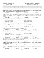 Đề kiểm tra 15 phút chương 2 môn hóa học lớp 11 trường thpt cây dương | Lớp 11, Hóa học - Ôn Luyện