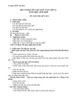 Đề cương ôn tập giữa học kì 1 môn Văn lớp 12 THPT Yên Hòa - Đề cương 1 | Ngữ văn, Lớp 12 - Ôn Luyện