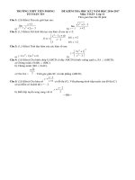 Đề kiểm tra học kì 2 môn toán lớp 11 năm 2016 trường thpt tiền phong | Toán học, Lớp 11 - Ôn Luyện