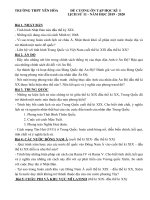 Đề cương ôn tập học kì 1 môn Sử lớp 11 THPT Yên Hòa năm 2019 - 2020 | Lớp 11, Lịch sử - Ôn Luyện