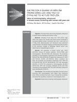 Giá trị của X quang và siêu âm trong sàng lọc ung thư vú ở phụ nữ từ 40 tuổi trở lên