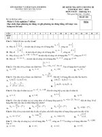 Đề kiểm tra chương 3 môn toán năm 2017 lớp 11 trường thpt bùi thị xuân mã 328 | Toán học, Lớp 11 - Ôn Luyện