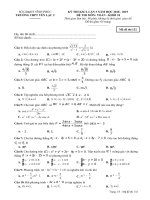 Đề thi KSCL Toán 10 lần 3 năm 2018 – 2019 trường Yên Lạc 2 – Vĩnh Phúc | Toán học, Lớp 10 - Ôn Luyện