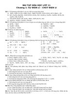 Bài tập về sự điện li và chất điện li môn hóa học lớp 11 | Lớp 11, Hóa học - Ôn Luyện