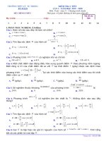 Đề kiểm tra 1 tiết môn toán lớp 11 năm 2019 trường thpt lý tự trọng lần 1 mã 588 | Toán học, Lớp 11 - Ôn Luyện