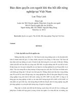 Bảo đảm quyền con người khi thu hồi đất nông nghiệp tại Việt Nam