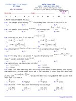Đề kiểm tra 1 tiết môn toán lớp 11 năm 2019 trường thpt lý tự trọng lần 1 mã 576 | Toán học, Lớp 11 - Ôn Luyện