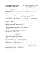 Đề thi thử thpt quốc gia có đáp án theo theo cấu trúc mới môn hóa học năm 2017 bộ giáo dục và đào tạo mã 22 | Đề thi đại học, Hóa học - Ôn Luyện