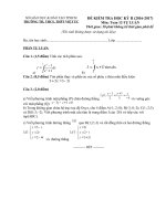 Bài kiểm tra học kỳ 2 môn Toán lớp 12 trường THPT việt úc năm học 2016-2017 | Toán học, Lớp 12 - Ôn Luyện