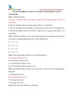 Bài tập trắc nghiệm có đáp án về cân bằng và chuyển động của vật rắn môn vật lý lớp 10 | Vật Lý, Lớp 10 - Ôn Luyện