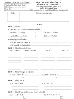 9 đề thi học kì 2 môn toán lớp 3