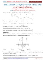 ĐÁP án 20 câu VDC hàm số 
