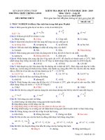 Đề kiểm tra học kì 2 môn vật lý lớp 10 năm 2018 trường thpt thống linh mã 101 | Vật Lý, Lớp 10 - Ôn Luyện