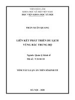 Tóm tắt luận án Tiến sĩ Kinh tế: Liên kết phát triển du lịch vùng Bắc Trung Bộ