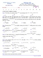 Đề kiểm tra 1 tiết môn toán lớp 11 năm 2019 trường thpt lý tự trọng lần 1 mã 595 | Toán học, Lớp 11 - Ôn Luyện