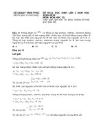 Đề khảo sát chất lượng giữa học kì 2 có đáp án chi tiết môn hóa học lớp 10 năm 2018 sở GDĐT vĩnh phúc | Hóa học, Lớp 10 - Ôn Luyện