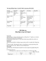 Đề kiểm tra 45 phút học kì 2 môn địa lý lớp 11 năm 2014 | Lớp 11, Địa lý - Ôn Luyện