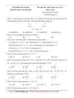 Đề thi thử thpt quốc gia môn toán năm 2018 trường thpt thanh miện lần 1 | Toán học, Đề thi đại học - Ôn Luyện