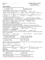 Đề kiểm tra 1 tiết môn hóa học lớp 11 năm 2018 mã 1 | Lớp 11, Hóa học - Ôn Luyện