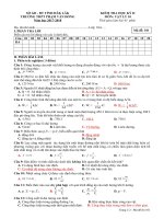 Đề kiểm tra học kì 2 có đáp án môn vật lý lớp 10 năm 2017 trường thpt phạm văn đồng mã 101 | Vật Lý, Lớp 10 - Ôn Luyện