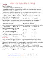Đề thi thử thpt quốc gia có đáp án chi tiết môn hóa học năm 2018 trường thpt số 1 bảo yên lần 1 | Đề thi đại học, Hóa học - Ôn Luyện