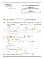 Đề thi thử đại học môn toán năm 2018 trường thpt lương thế vinh lần 1 mã 101 | Toán học, Đề thi đại học - Ôn Luyện