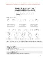 Ôn tập các dạng toán lớp 2 qua 180 bài toán và 5 đề thi