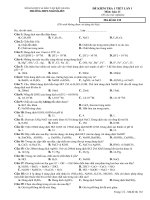 Đề kiểm tra 1 tiết môn hóa học lớp 11 trường thpt ngô sĩ liên mã 132 | Lớp 11, Hóa học - Ôn Luyện