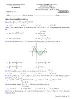 Bài kiểm tra học kỳ 2 môn Toán lớp 12 trường THPT Bình chánh năm học 2016- 2017 mã 135 | Toán học, Lớp 12 - Ôn Luyện