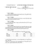 Đề thi học sinh giỏi cấp trường môn địa lý lớp 11 năm 2016 trường thpt nghi lộc 5 | Lớp 11, Địa lý - Ôn Luyện