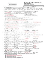 Đề kiểm tra 1 tiết có đáp án môn hóa học lớp 11 lần 1 mã 106 | Lớp 11, Hóa học - Ôn Luyện