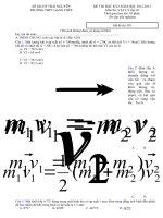 Đề thi học kì 2 có đáp án môn vật lý lớp 10 năm 2012 trường thpt gang thép | Vật Lý, Lớp 10 - Ôn Luyện