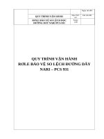 Quy trình rơ le PCS 931 (f87l) ISO 
